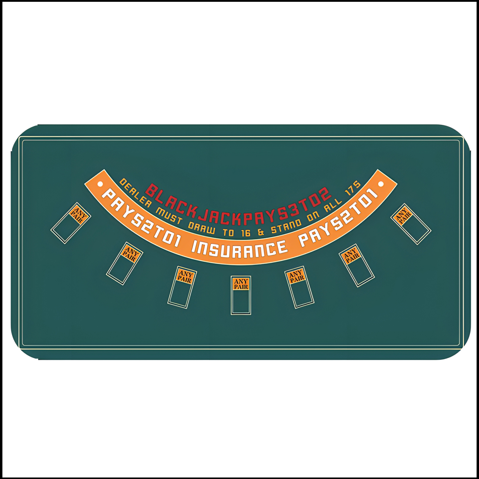 Party Games Board Game - 120 X60cm / 180 X90cm Blackjack