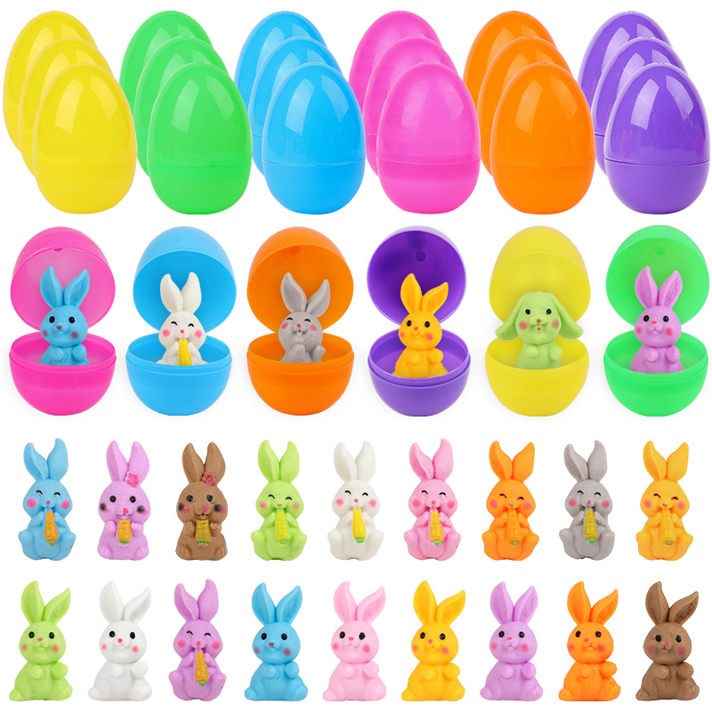 24Pcs Easter Egg With Rabbit F - Party Games Easter のレビューと価格