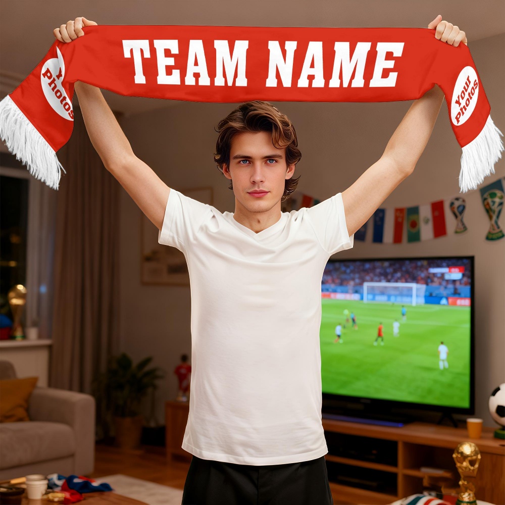 1pc Custom Team Fan Scarf - Pe - Party Games Gender Reveal のレビューと価格
