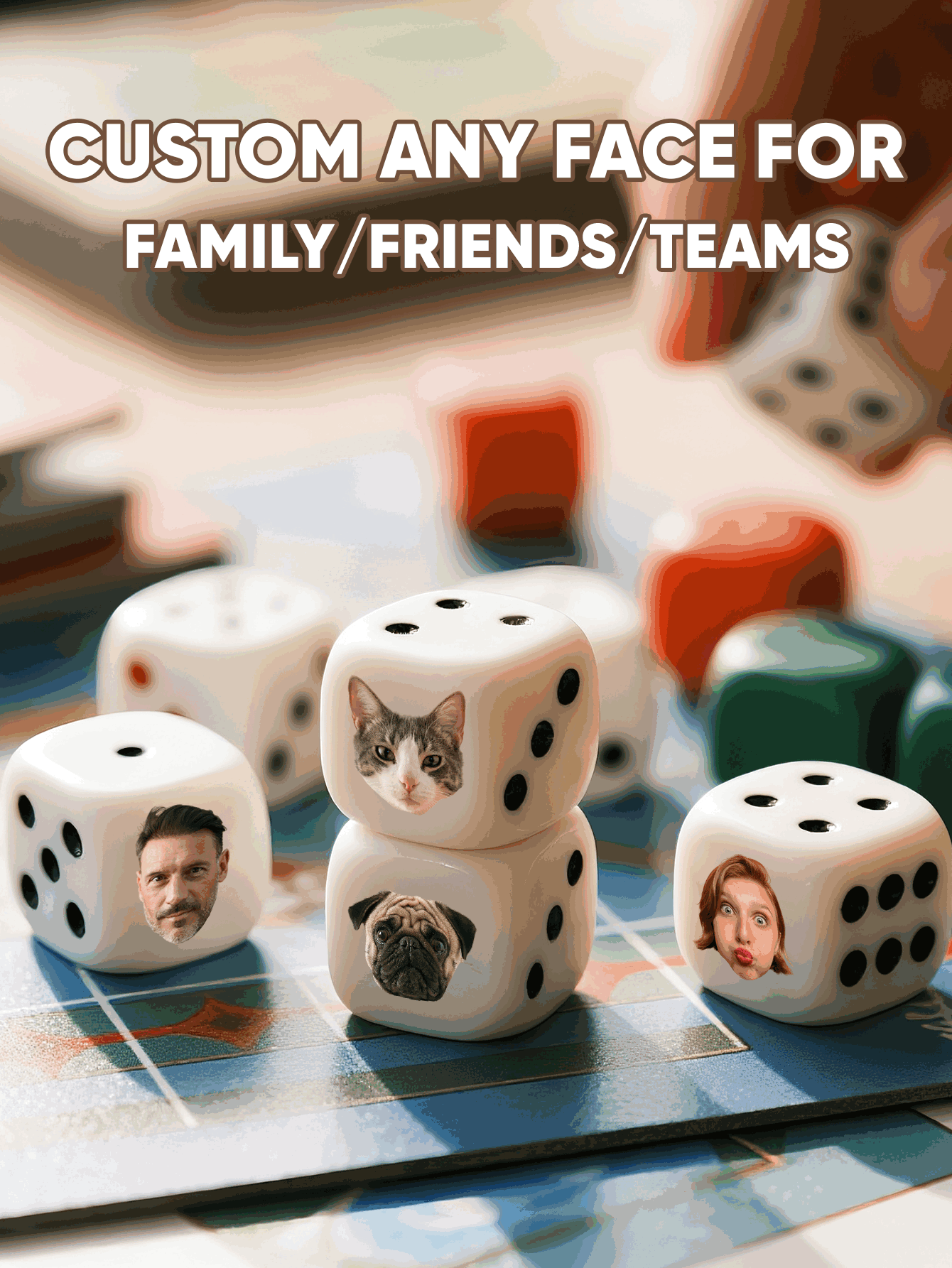 Custom Face Dice Personalized  - Party Games Gifts のレビューと価格