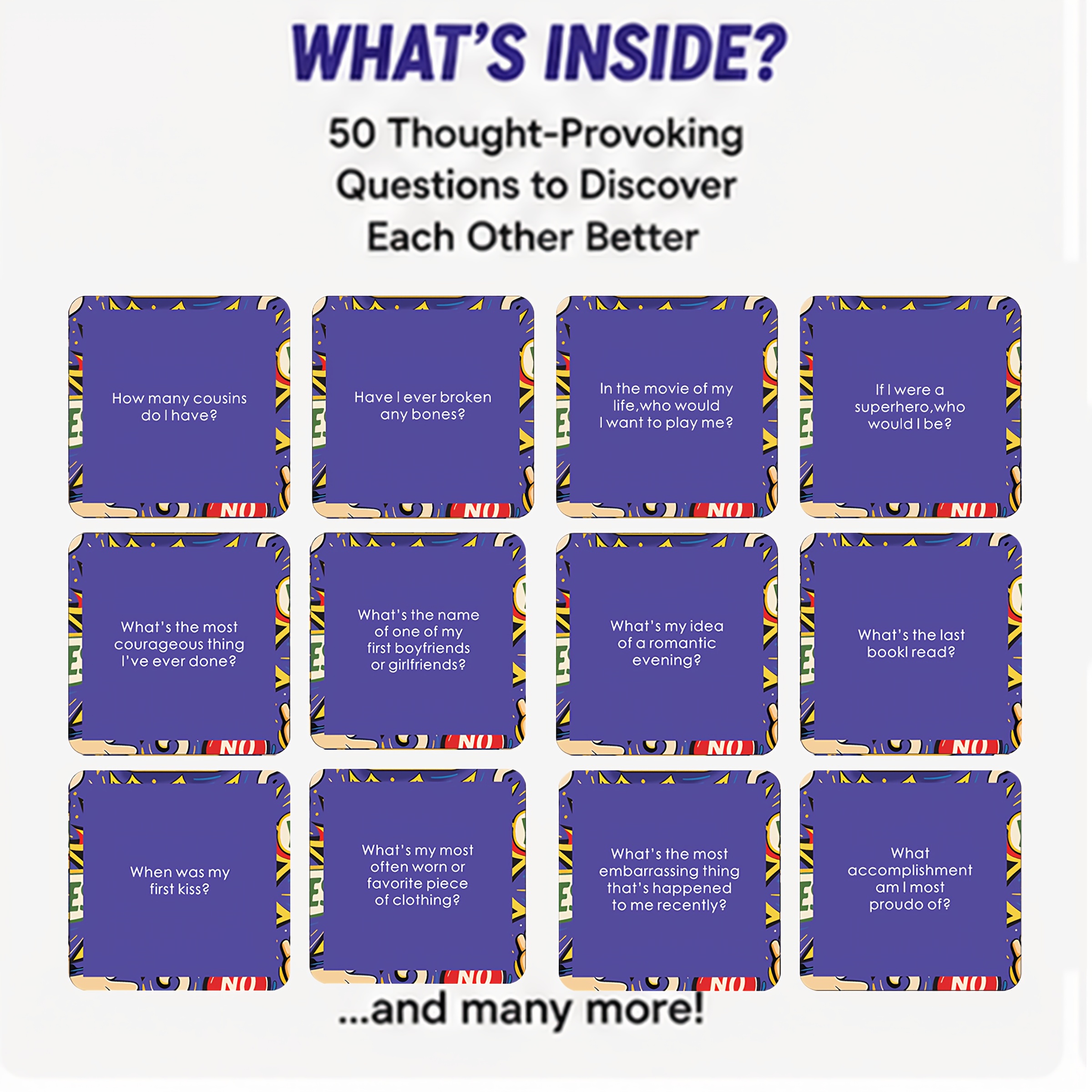 50 Deep Question Board Card Ga - Party Games Night のレビューと価格