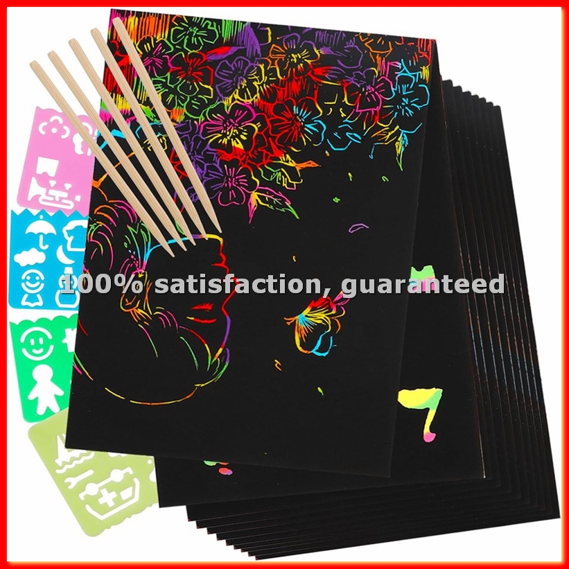 Scratch Paper Art Set, Black C - Party Games Gifts のレビューと価格