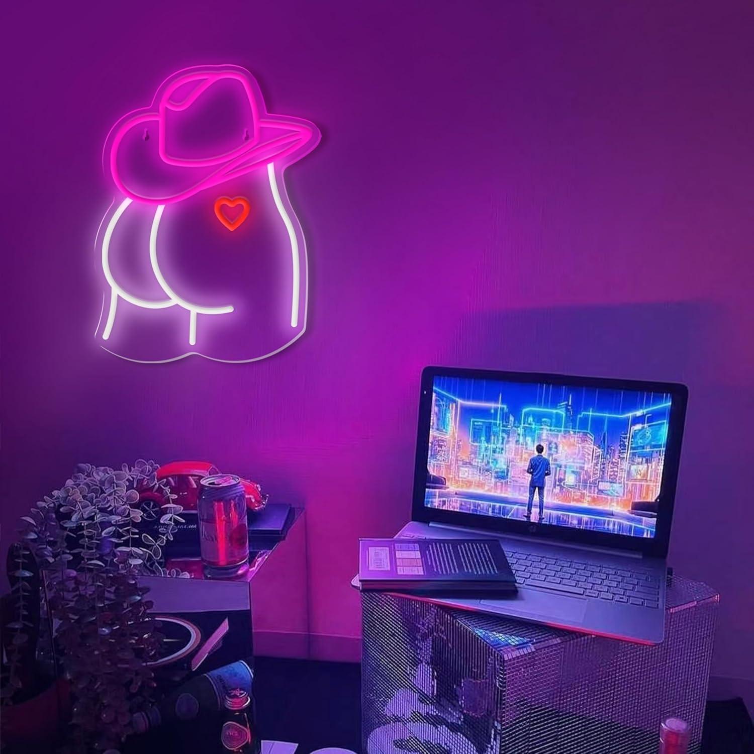 Cowgirl Neon Sign Dimmable LED - Party Games Gifts のレビューと価格