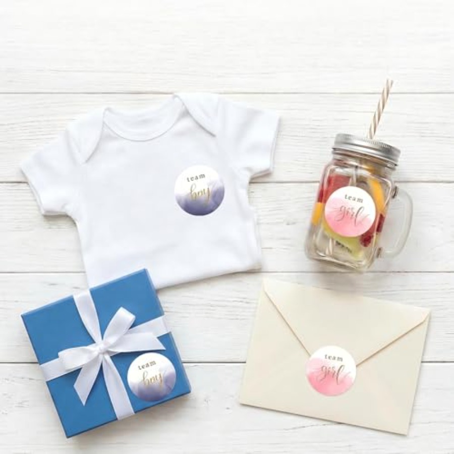 120PCS Gender Reveal Stickers  - Party Games Gender Reveal のレビューと価格