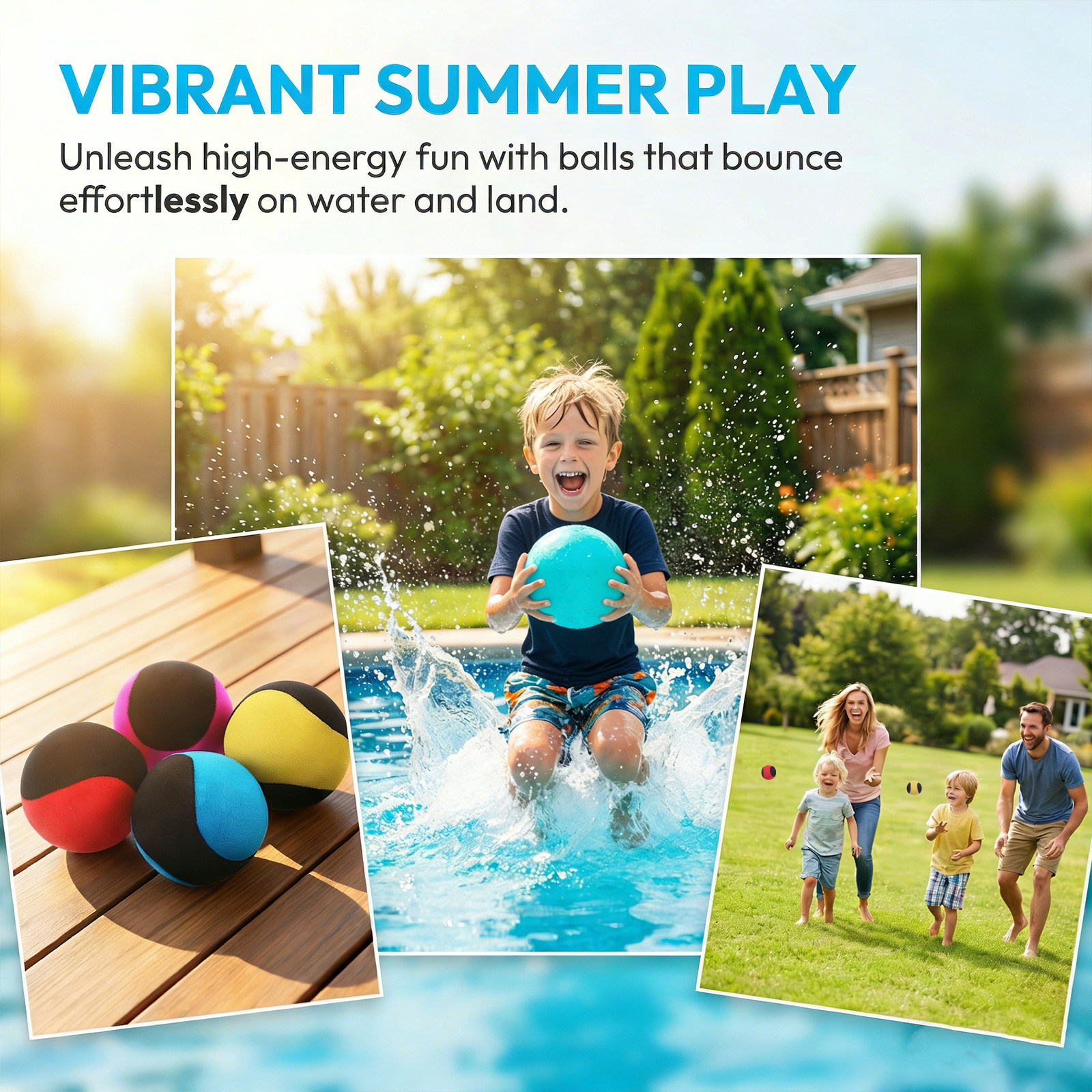 4Pcs Water Bouncing Ball High  - Party Games Summer のレビューと価格