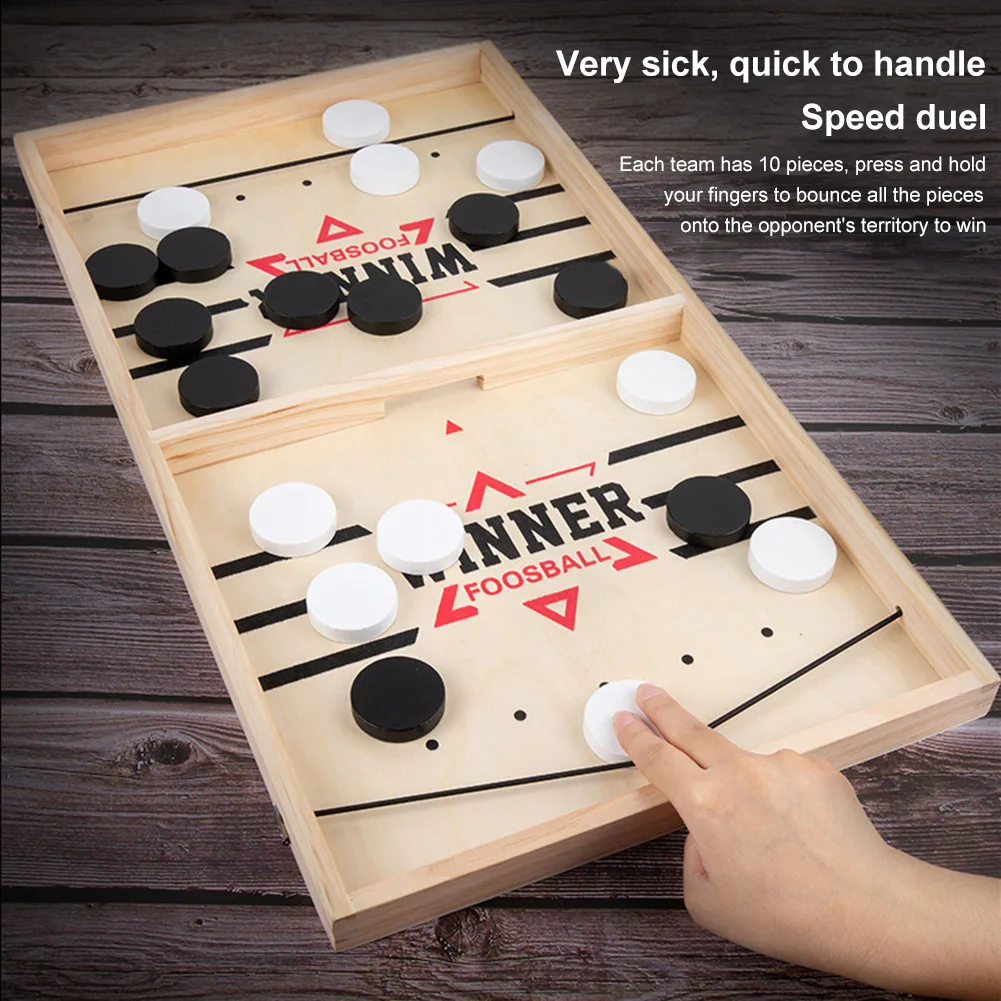 Sling Puck Board Games Wooden  - Party Games For 7 People のレビューと価格