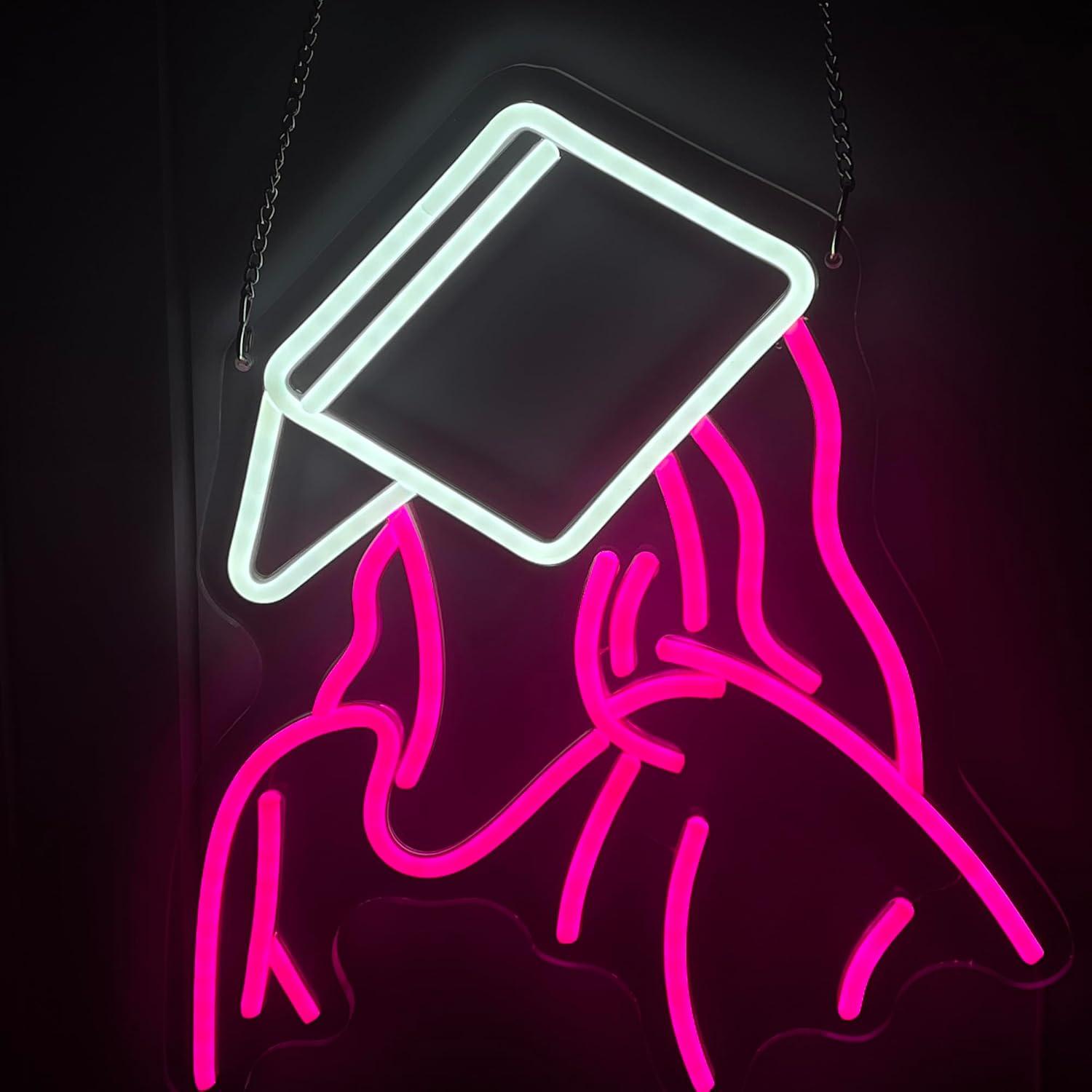 Reading Girl Neon Sign USB Dim - Party Games Gifts のレビューと価格