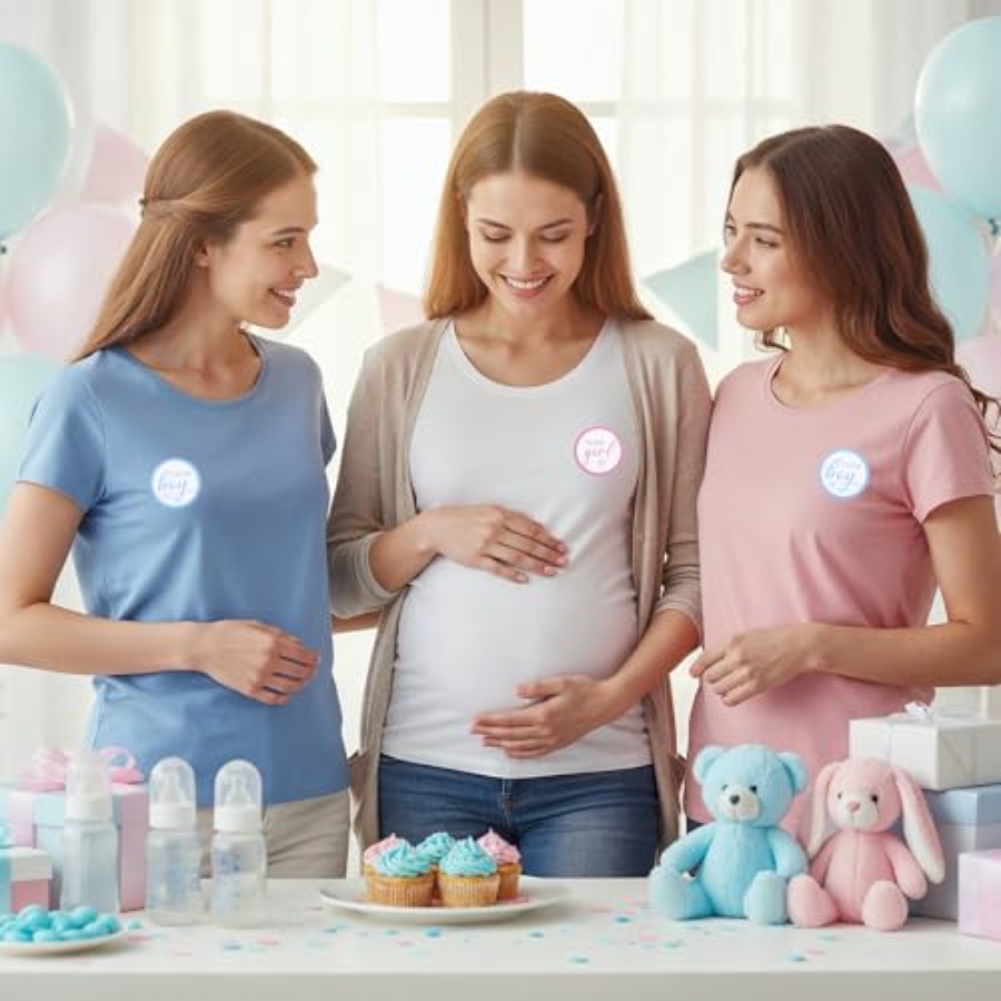 120 Pcs Gender Reveal Stickers - Party Games Gender Reveal のレビューと価格