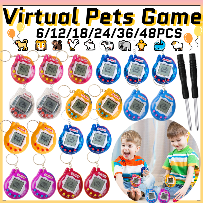 6-48PCS Virtual Pet Keychain D - Party Games Gender Reveal のレビューと価格