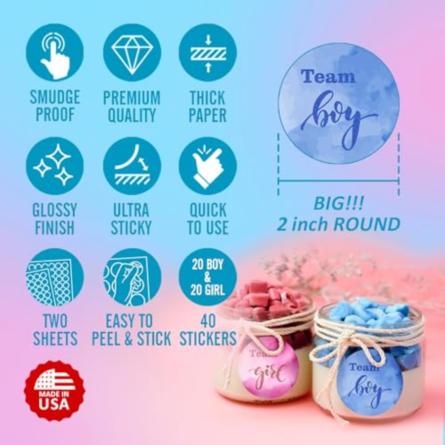 Team Boy Team Girl Round Stick - Party Games Gender Reveal のレビューと価格