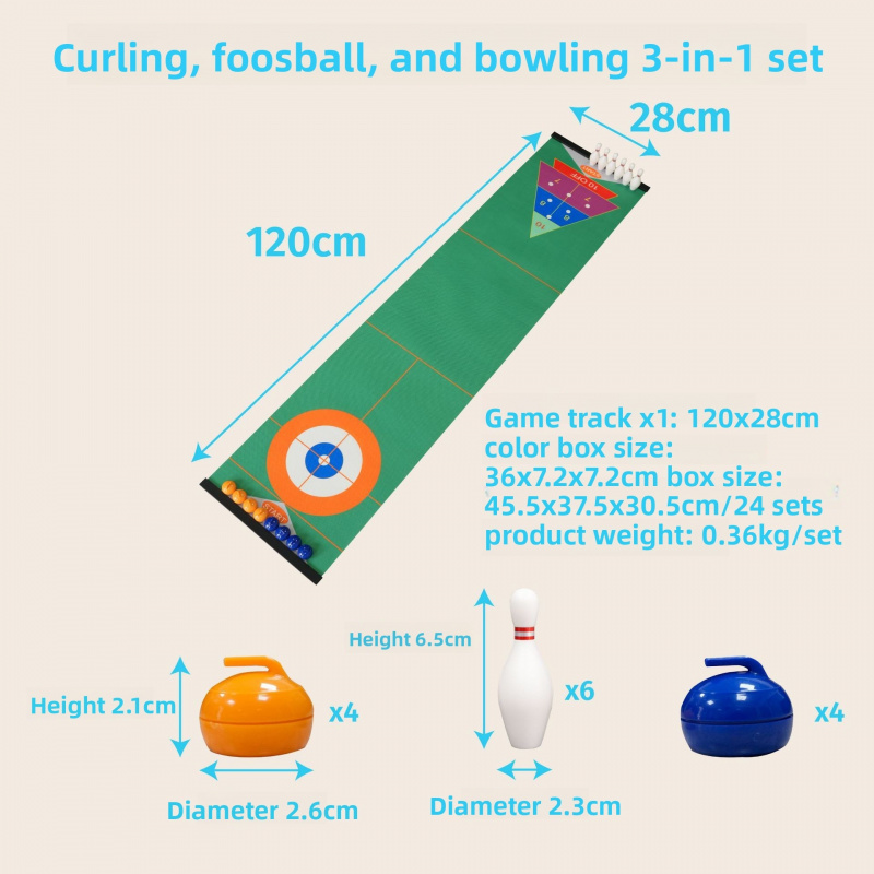 Curling Tabletop Game Set, Min - Party Games For Adults And Kids のレビューと価格